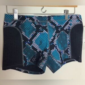 Lululemon Sweat 2 Swim Blue Geometric Patterned Shorts